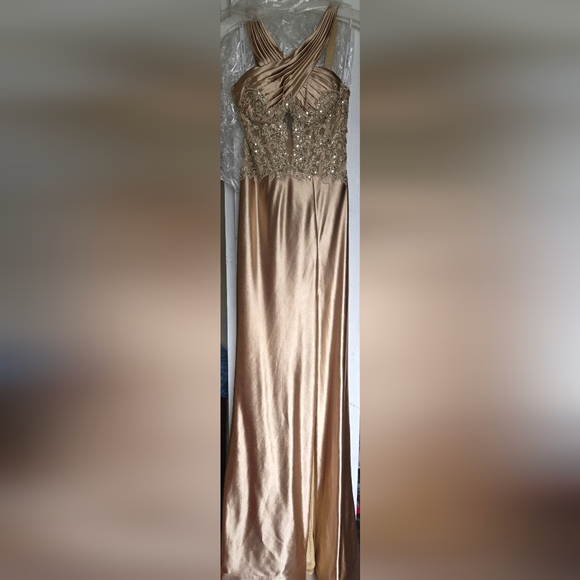 New Sherri Hill dress 56368 size 2 gold - Picture 4 of 5
